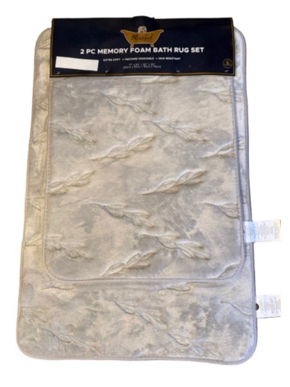 Blissful 2-Piece Memory Foam Bath Rug Set